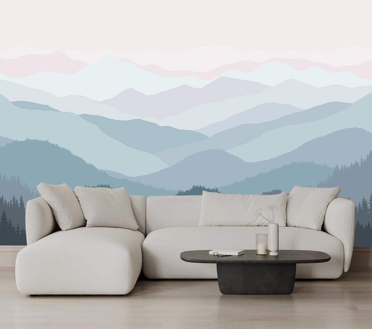 Vintage Forest Wallpaper Nature Wall Mural Wallpaper for Bedroom Living Room (Not Peel n' Stick)