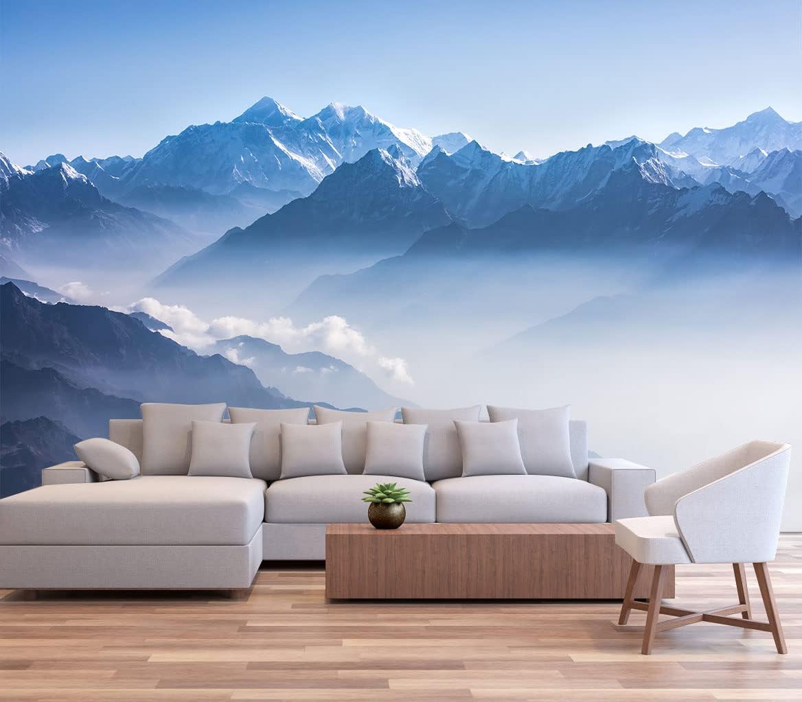 Sunshine Forest Mural Wallpaper Landscape Tree Wallpaper Large Nature Scenery Wall Mural for Living Room (not self-Adhesive)