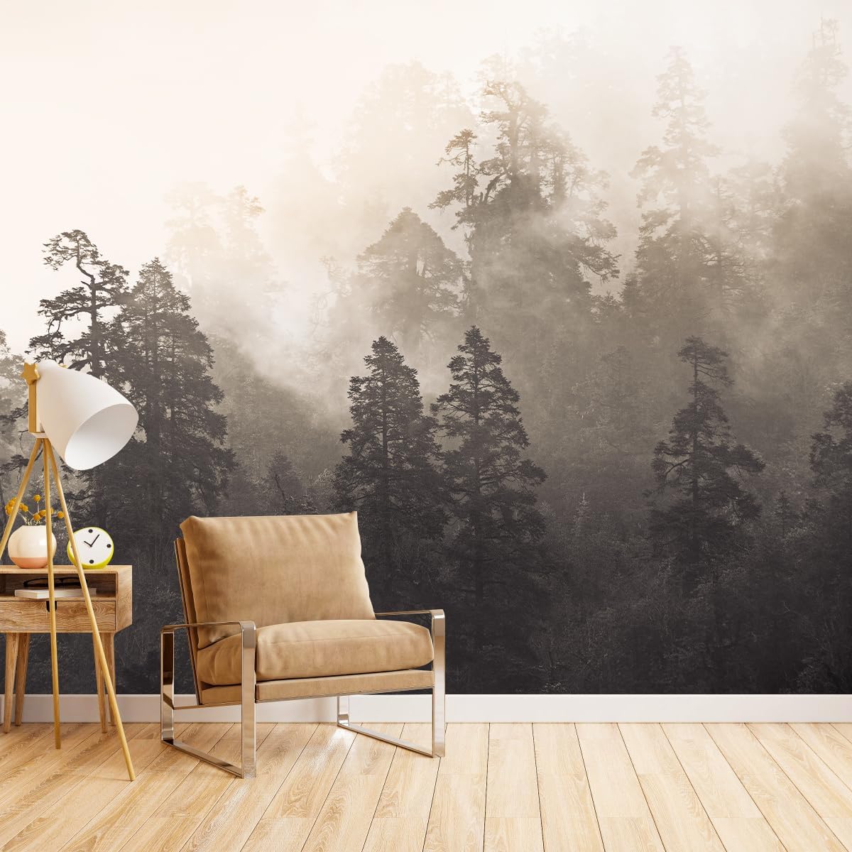 Vintage Forest Wallpaper Nature Wall Mural Wallpaper for Bedroom Living Room (Not Peel n' Stick)