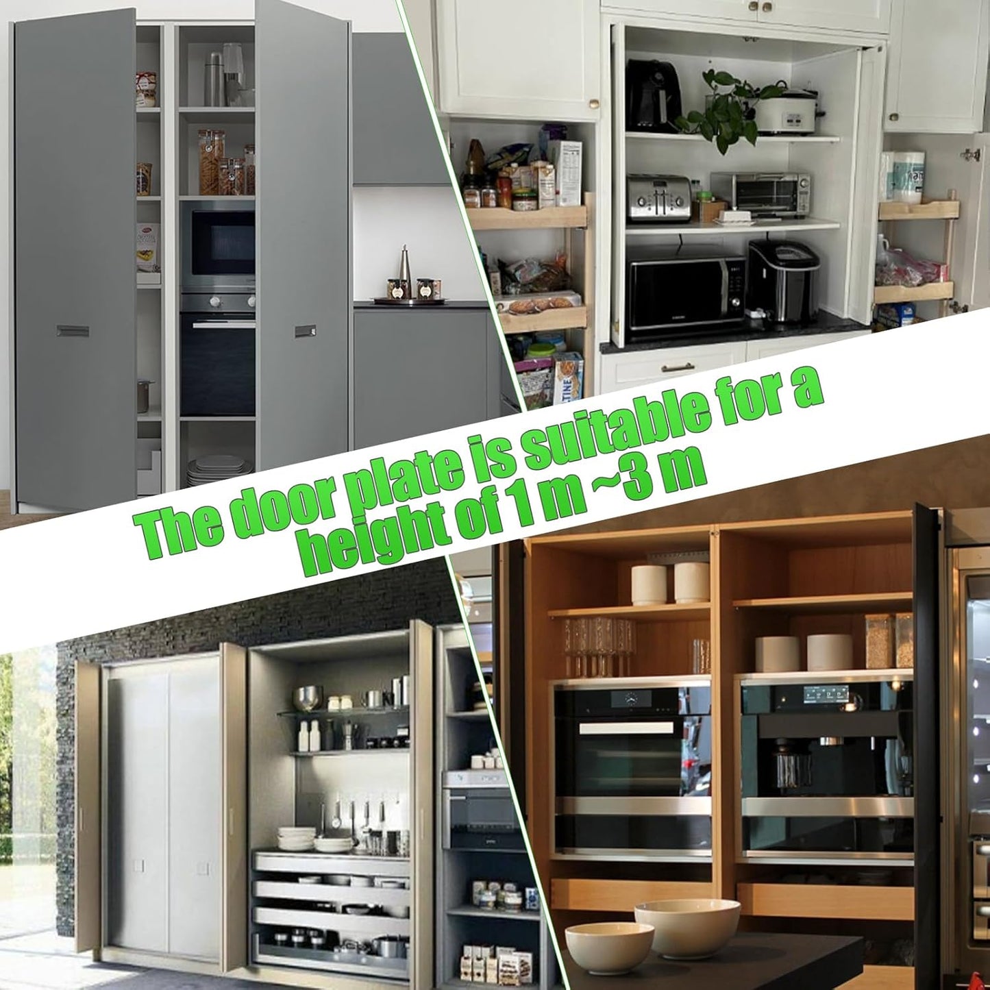1 Pair of 16-inch Single Door with a Load Capacity of 40 pounds, Hidden Swing Door Track Wardrobe Door Side-Mounted Inverted Retractable Folding Slide Pocket Door Hardware Accessories