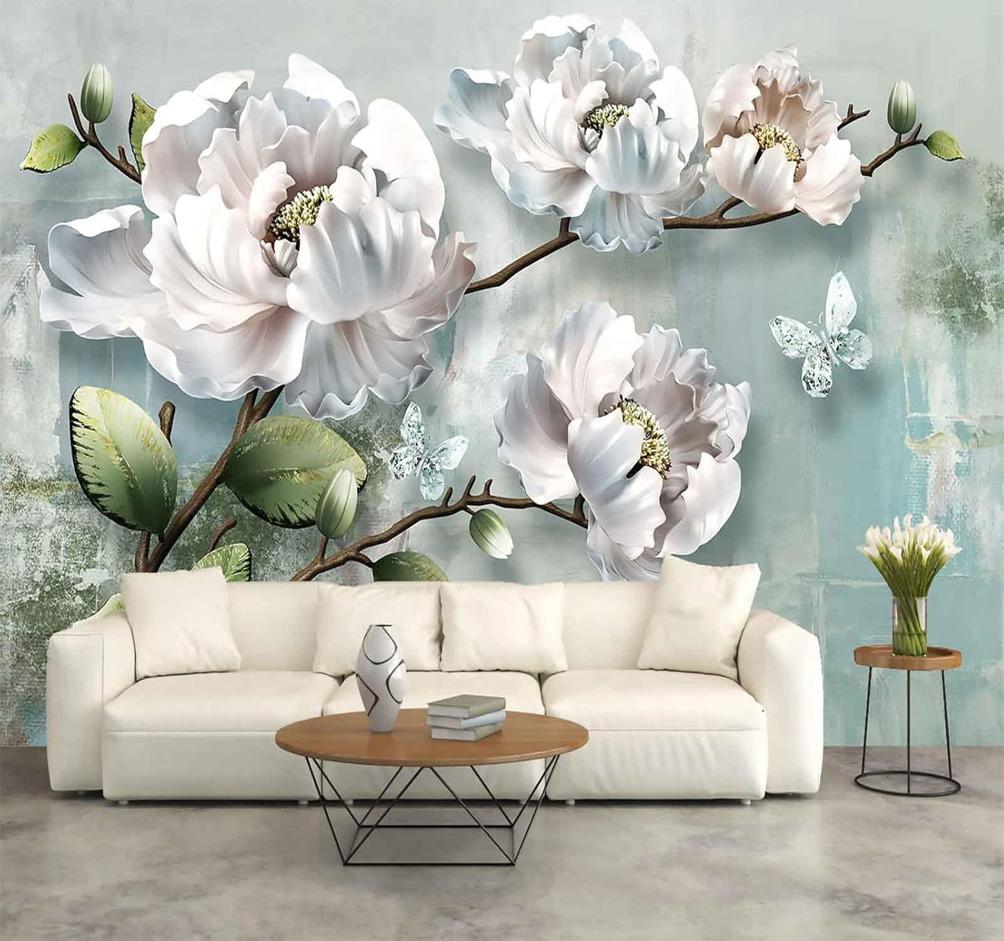 Sunshine Forest Mural Wallpaper Landscape Tree Wallpaper Large Nature Scenery Wall Mural for Living Room (not self-Adhesive)