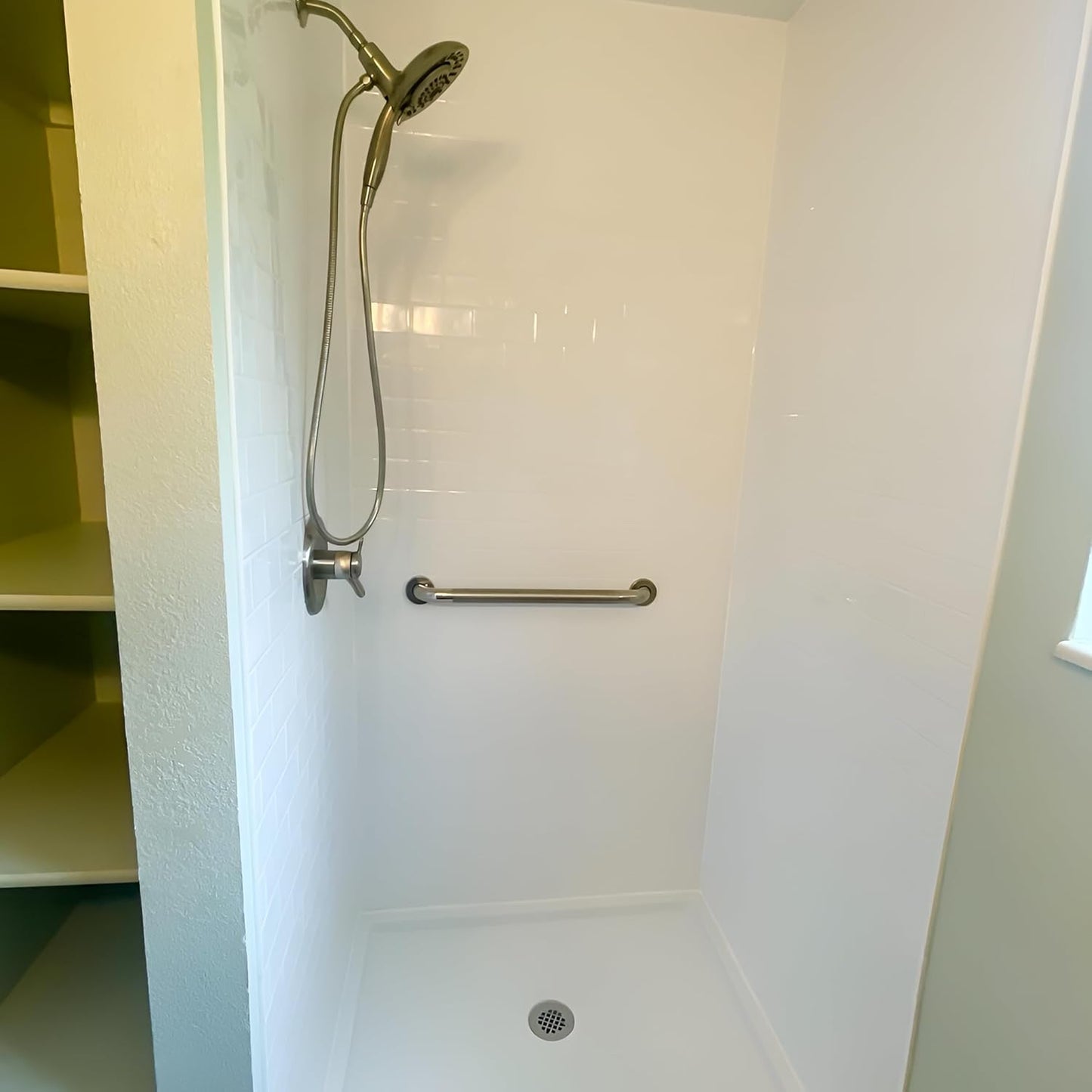 From Plain To Beautiful In Hours 133-WT-SUB-KIT Subway Tub and Shower Wall Panels Surround, Gloss White, 96 Square Feet