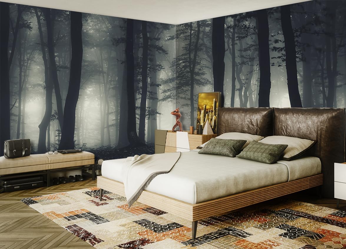 Vintage Forest Wallpaper Nature Wall Mural Wallpaper for Bedroom Living Room (Not Peel n' Stick)