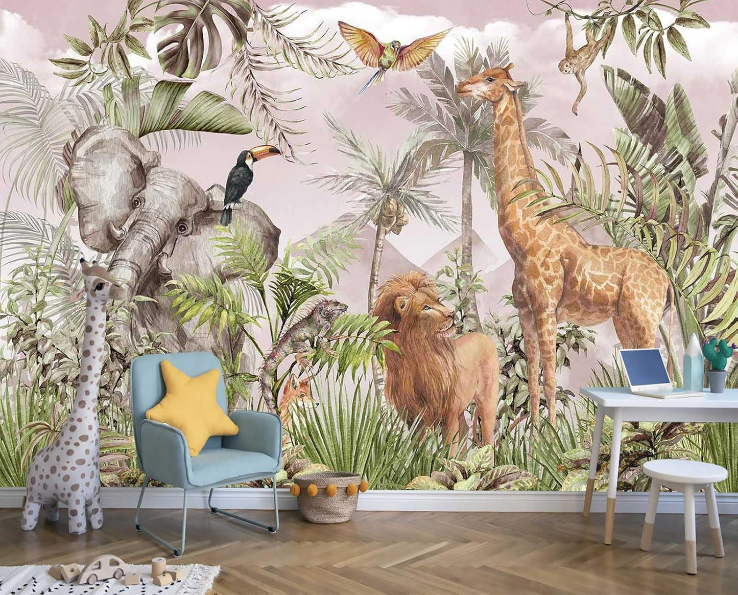 Sunshine Forest Mural Wallpaper Landscape Tree Wallpaper Large Nature Scenery Wall Mural for Living Room (not self-Adhesive)
