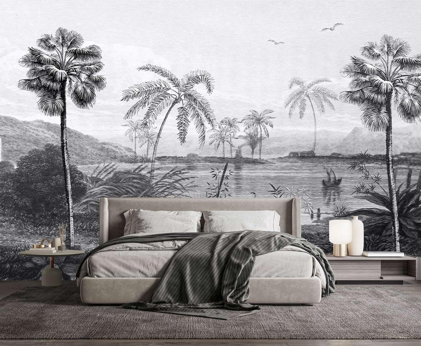 Vintage Forest Wallpaper Nature Wall Mural Wallpaper for Bedroom Living Room (Not Peel n' Stick)