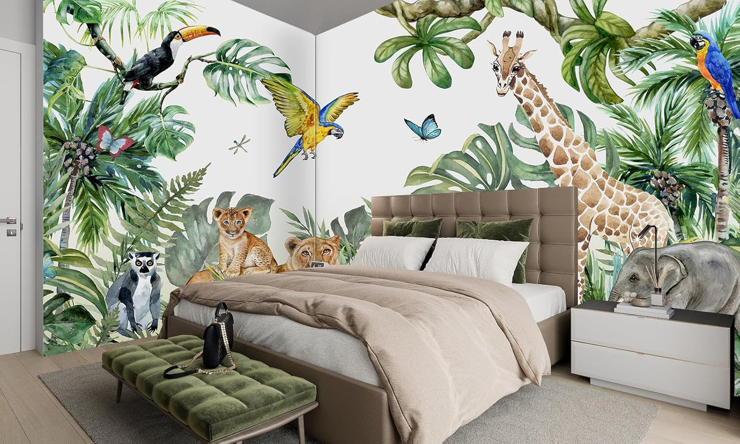 Vintage Forest Wallpaper Nature Wall Mural Wallpaper for Bedroom Living Room (Not Peel n' Stick)