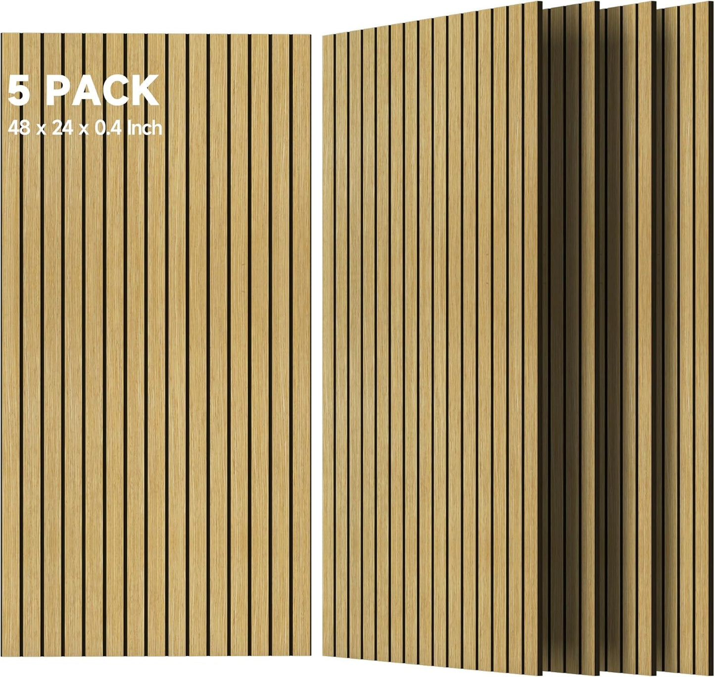 TO-TH 10 Pack Wall Tiles, 47.2” x 23.6” Sound Proof Panels for Walls, Art Wall Panels for Echo Absorption,Acoustical Barrier of Wood-Look Polyester Fiber for Home Office & Studio
