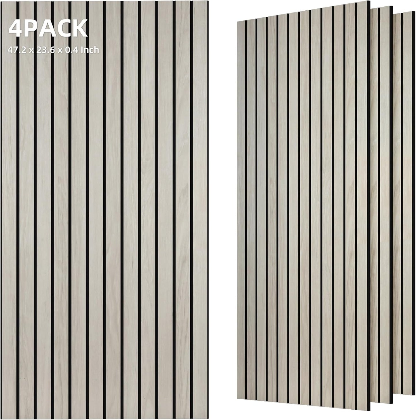 TO-TH 10 Pack Wall Tiles, 47.2” x 23.6” Sound Proof Panels for Walls, Art Wall Panels for Echo Absorption,Acoustical Barrier of Wood-Look Polyester Fiber for Home Office & Studio